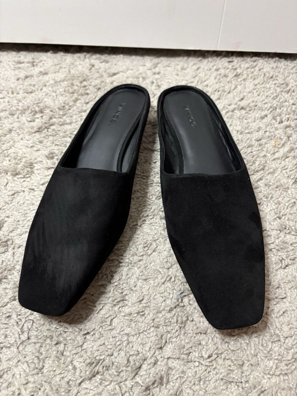 VINCE Suede Leather Slip On Mules Shoes Women Sz 10 Minimalist Capsule Office
